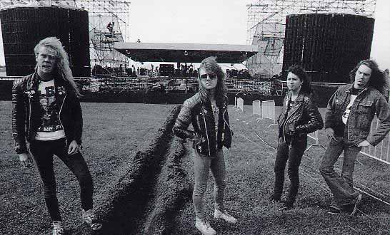 Metallica at 'Monsters Of Rock' in 1985
