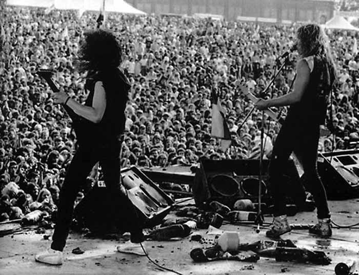 Metallica at 'Monsters Of Rock' in 1985